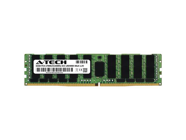 A-Tech 32GB 4Rx4 PC4-17000 DDR4 2133 ECC LR LRDIMM Load Reduced DIMM 288-Pin Quad Rank x4 Server RAM Memory Module