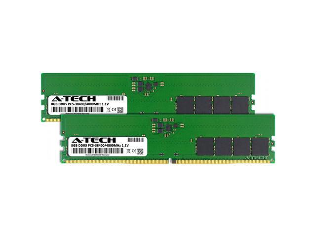 A-Tech 16GB Kit (2 x 8GB) DDR5 4800MHz DIMM PC5-38400 Non-ECC Unbuffered CL40 UDIMM 288-Pin 1.1V Desktop RAM Memory Modules
