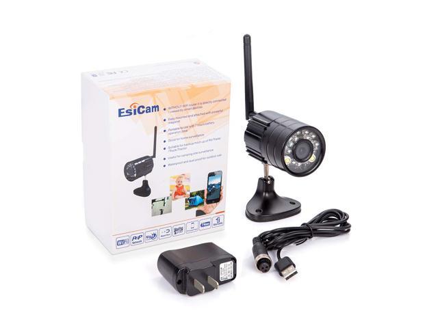 EsiCam Battery Backup Camera Wireless for Smart Phone Versatile for RV Travel Trailer Hitch Home Security Baby Monitor Creative All in One Camera.
