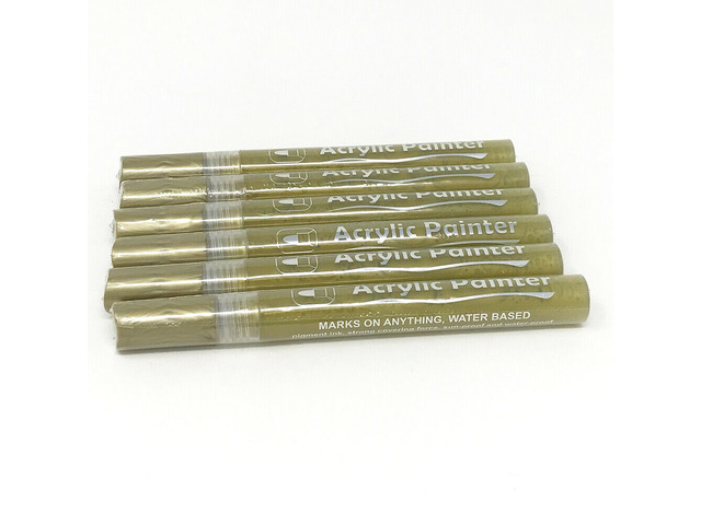 Acrylic Paint Marker Pens Set Pebble, Rock & Stone painting,Scrapbooking,Fabric ( 6 Pack)