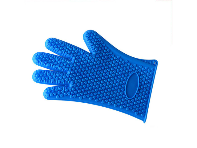Silicone BBQ Heat Resistant Gloves Grill Pot Holder Cooking Grip Oven Mitts