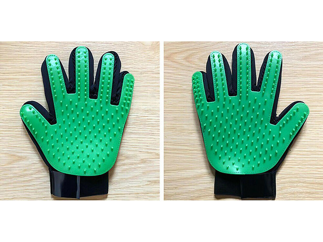Pet Dog Cat Deshedding Brush Grooming Glove Massage Hair Fur Removal(2 Pairs)