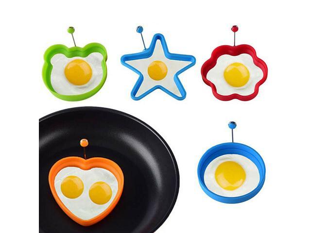 4PCS Silicone Egg Frying Mold Ring Pancake Silicone Non-stick Mould Tool Pan