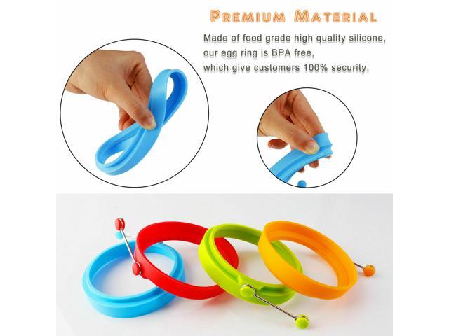 4PCS Silicone Egg Frying Mold Ring Pancake Silicone Non-stick Mould Tool Pan