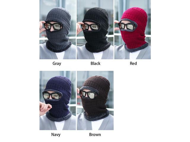 Balaclava Beanie Motorcycle Cycling Hood Hat Face Mask UV Wind Proof Cover Knit(No Brim)