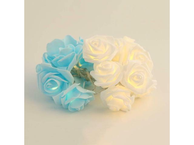9.84 Ft 20 LED Rose Flower Lights String Battery Operated Wedding Home Party
