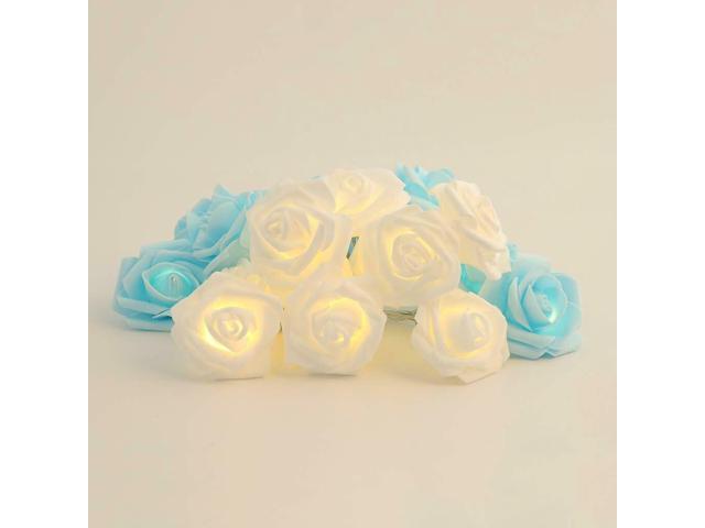9.84 Ft 20 LED Rose Flower Lights String Battery Operated Wedding Home Party