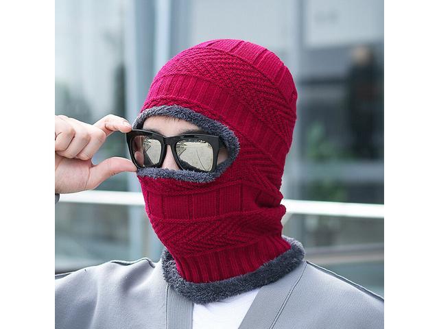 Balaclava Beanie Motorcycle Cycling Hood Hat Face Mask UV Wind Proof Cover Knit(No Brim)