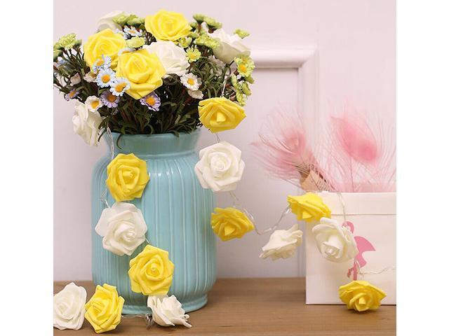 9.84 Ft 20 LED Rose Flower Lights String Battery Operated Wedding Home Party