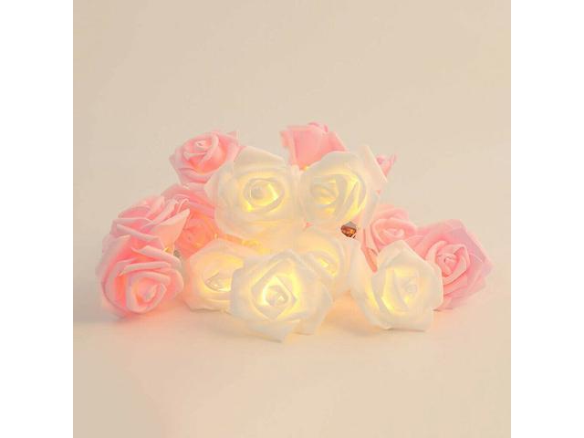 9.84 Ft 20 LED Rose Flower Lights String Battery Operated Wedding Home Party