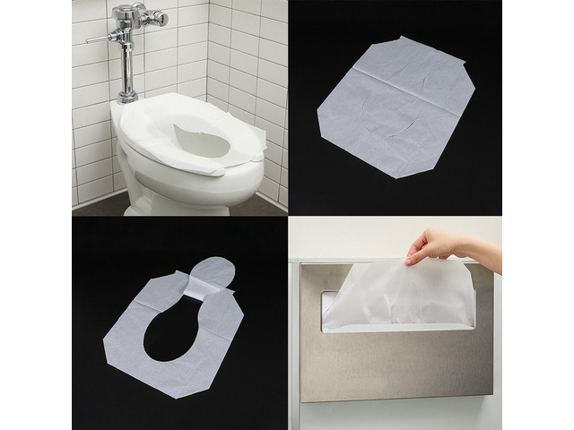1000 Disposable Toilet Seat Covers, Half-Fold, 14 x 16 Inches, Public Restrooms