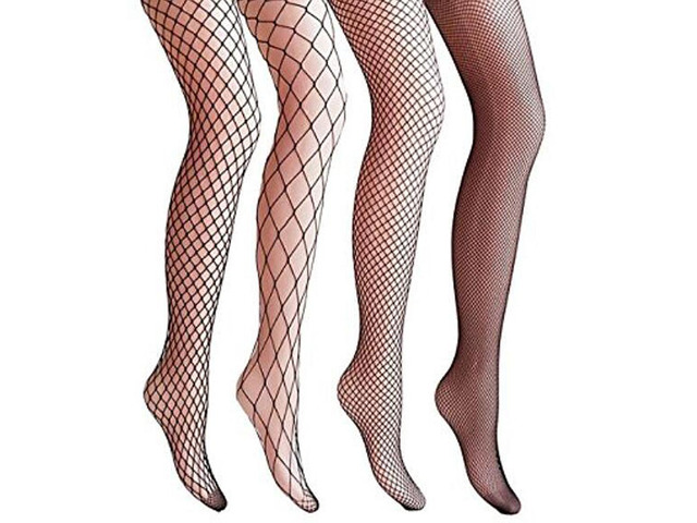 Women Fishnet Stocking Cross Seamless Nylon Mesh Tights Pantyhose Black