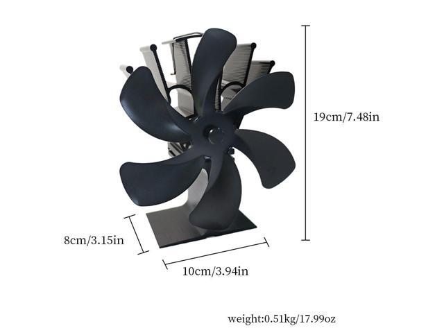 US 6 Blades Wood Stove Fan Heat Powered Eco Fireplace Fan Log Burner Fuel Saving