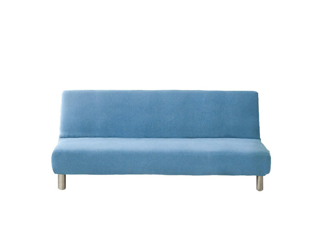 US Stretch Solid Color Futon Slipcover Full Or Queen Size Armless Sofa Bed Cover