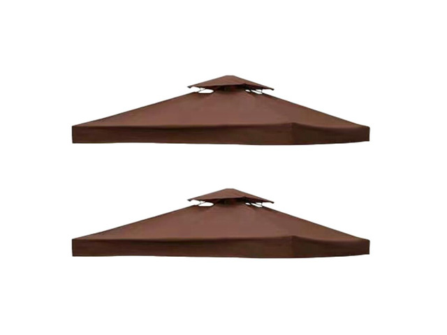US 10'x10' Waterproof Gazebo 1 2Tier Top Replacement Canopy UV Sunshade Cover