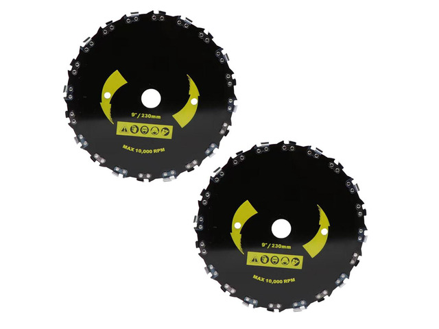 US 2Pc 9''Chainsaw Tooth Brush Blades Trimmer Head Suitable ForCutter Weed Eater