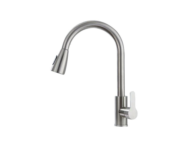 US Chrome Pull Down Kitchen Faucet Sprayer Single Handle Swivel Sink Mixer Tap