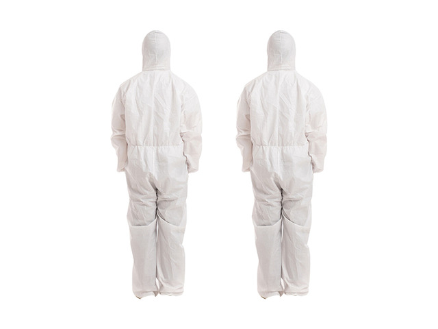 US 2 Pack Disposable Coverall PPE Suit Biohazard Chemical Protection Isolation