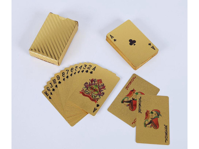 Luxury 24K Gold Foil Poker Playing Cards Deck Carta de Baralho with Box Good