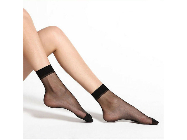 10 Pairs Women Nylon Elastic Short Ankle Sheer Stockings Silk Short Socks USA