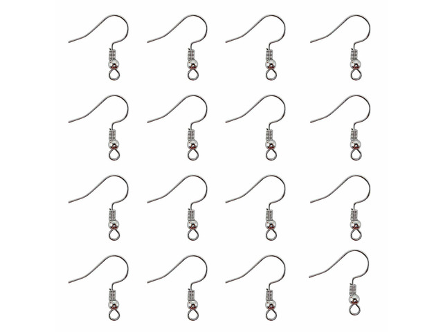 US 100 DIY JEWELRY Making Findings Earring Hook Coil Ear Wire French Hook BH-2-c