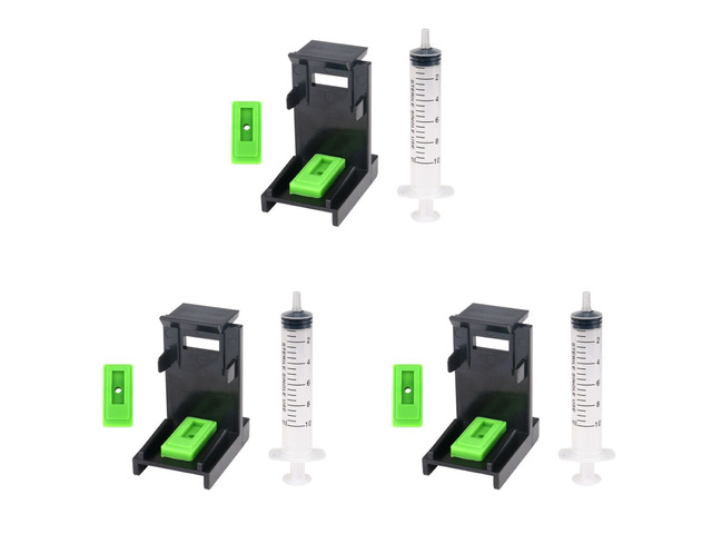 US 3 Sets Ink Cartridge Suction Priming Clip for HP 60 61 62 63 64 65 67 67XL