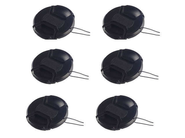 US 3-6 Pcs 58mm Front Lens Cap Cover with Cap Keeper For Canon, Nikon, Others