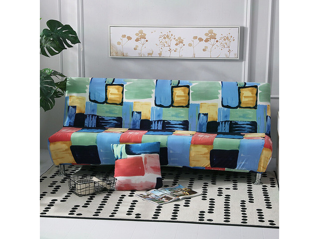 Futon Slipcover Armless Sofa Cover Stretch Sofa Bed Slipcover Protector Elastic 
