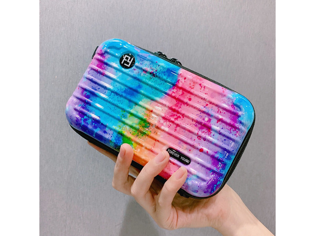 US Women Suitcase Box Shape Crossbody Shoulder Bag Letter Band Travel Carrying BS-4-a xinglidanjianbao wucai