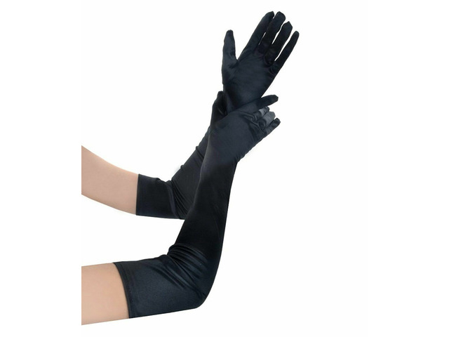US Women Satin Evening Gloves 17.7'' Long Party Dance Elbow Length Opera Gloves