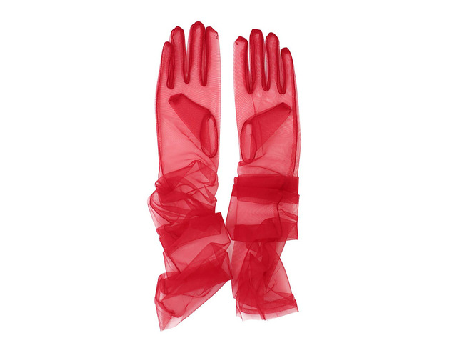 US 1 Paris 27'' Wedding Bridal Prom Sheer Tulle Long Elbow Gloves Party Opera BY