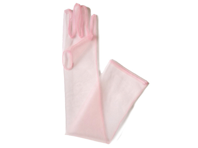 US 1 Paris 27'' Wedding Bridal Prom Sheer Tulle Long Elbow Gloves Party Opera BY
