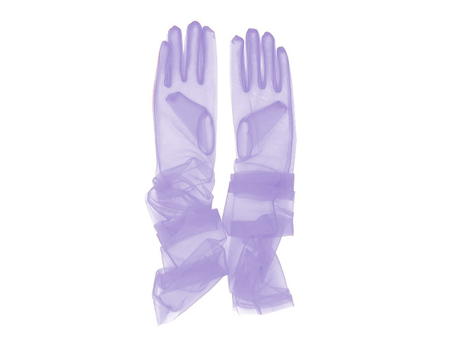 US 1 Paris 27'' Wedding Bridal Prom Sheer Tulle Long Elbow Gloves Party Opera BY