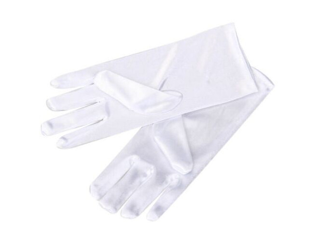 US 1 Paris 8.66'' Wrist Gloves Smooth Satin Gown Opera Gloves Party Dress Prom