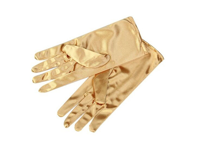 US 1 Paris 8.66'' Wrist Gloves Smooth Satin Gown Opera Gloves Party Dress Prom B