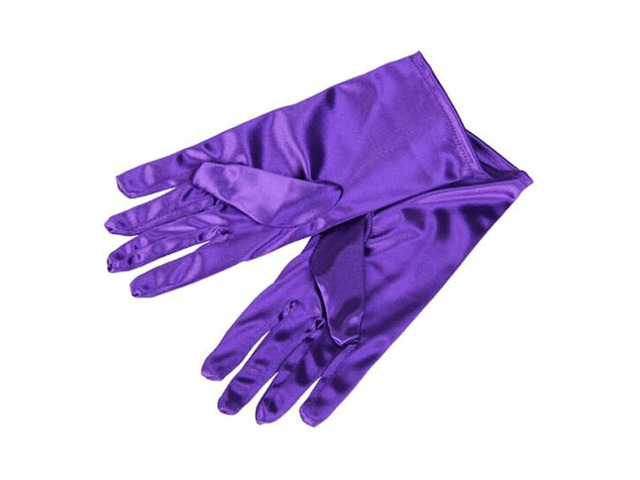 US 1 Paris 8.66'' Wrist Gloves Smooth Satin Gown Opera Gloves Party Dress Prom B