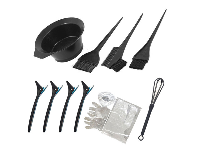 US 4/12/22 Pcs Hair Dye Coloring Brush Comb Set Mixing Bowl Salon Tint Tool Kit