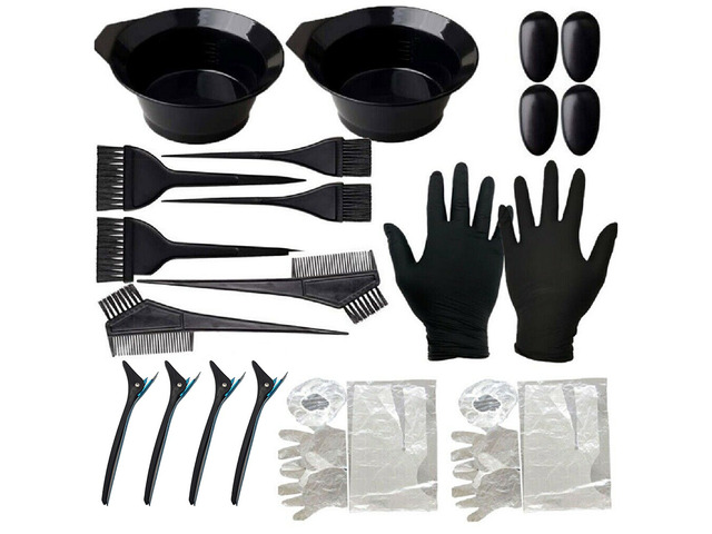 US 4/12/22 Pcs Hair Dye Coloring Brush Comb Set Mixing Bowl Salon Tint Tool Kit 