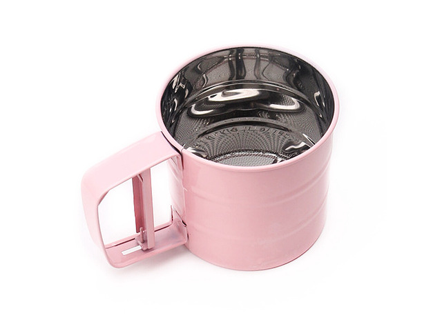 US Stainless Steel Mesh Flour Icing Sugar Sifter Sieve Strainer Cup Baking Tool