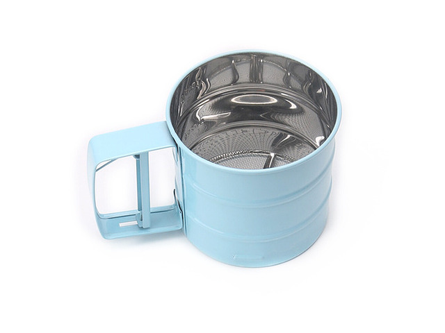 US Stainless Steel Mesh Flour Icing Sugar Sifter Sieve Strainer Cup Baking Tool 