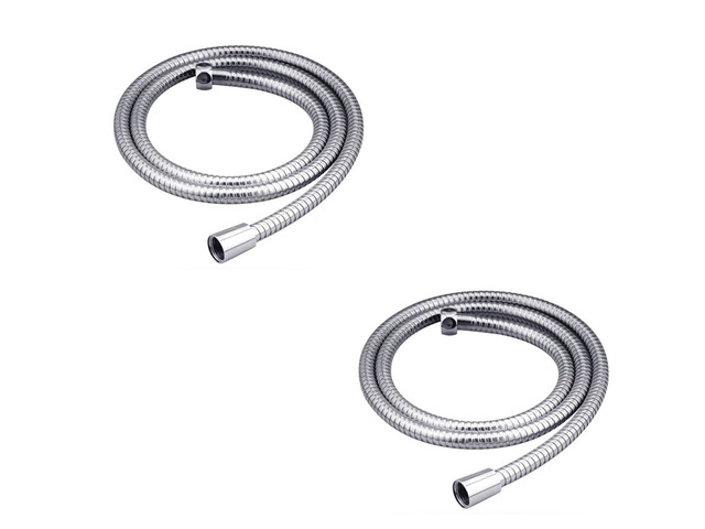 US 2 Pack 1.5m / 5 Ft Shower Hose Extra Long Bathroom Hand Held Flexible Tube