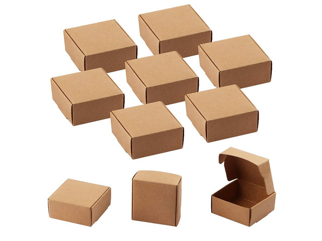 US 50 Pack Mini Kraft Jewelry Gift Packing Coin Candy Ornaments Favor Boxes DB-4