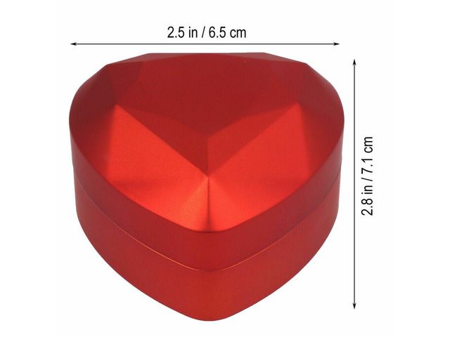 US 1-2 Diamond Ring Box LED Light Velvet Jewelry Gift Wedding Proposal Organizer