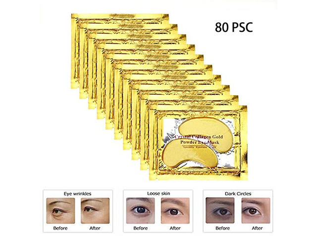 US 40 Pairs Gold Gel Under Eye Mask Patches Collagen Anti -Wrinkle Dark Circles