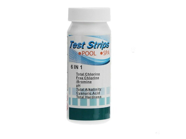 US 100 Pc 6IN1 Chlorine Dip Pool Test Strips Swimming Pool Spa PH Tester Kit