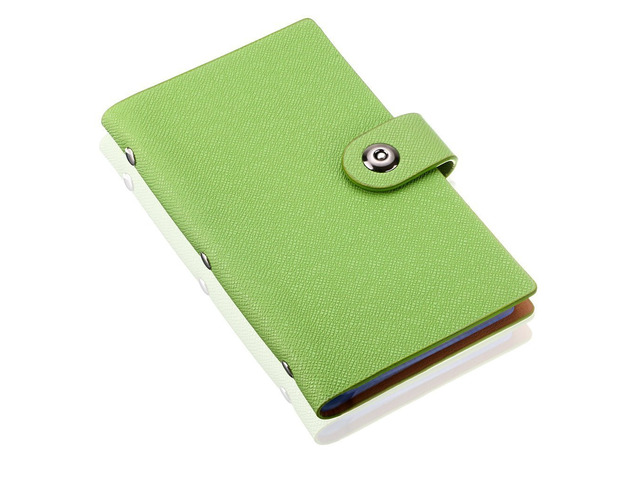 Leather 240/300 Slots Business/ID/Credit Card Holder Organizer, Magnetic Closure