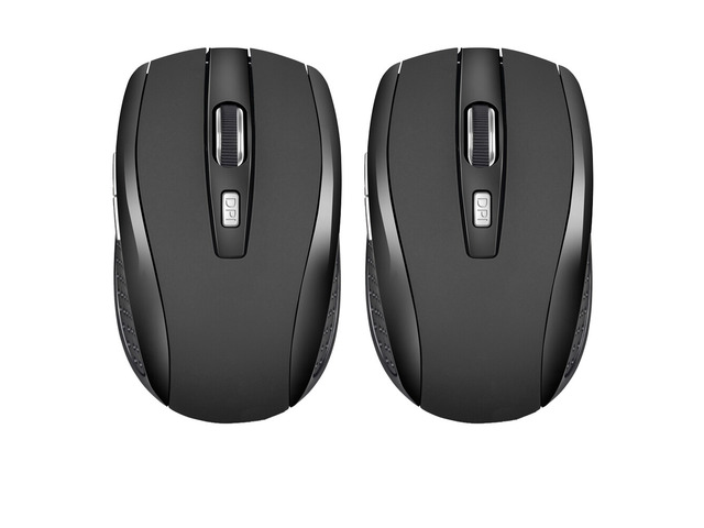 US 2 Pack 2.4GHz Wireless Optical Mouse with USB Nano Receiver for Laptop PC