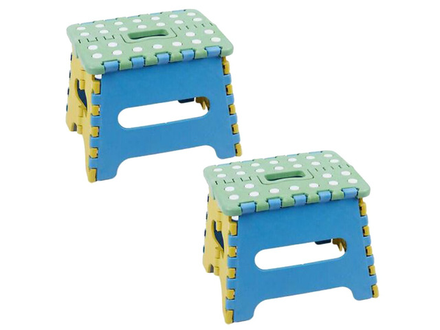 US 2Pack Collapsible Folding Stool Anti-Slip Lightweight Kitchen Foot Step 7'