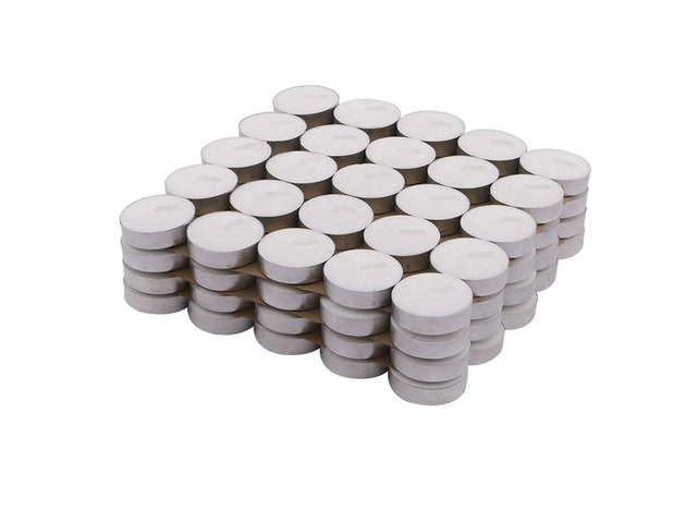 US 100 Pc Tea Light Candle 4h Long Lasting Natural Palm Oil White Unscented