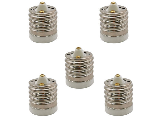 US 5 Pack Light Bulb Socket Adapter Mogul Base E39 to Medium E26 Screw Reduce